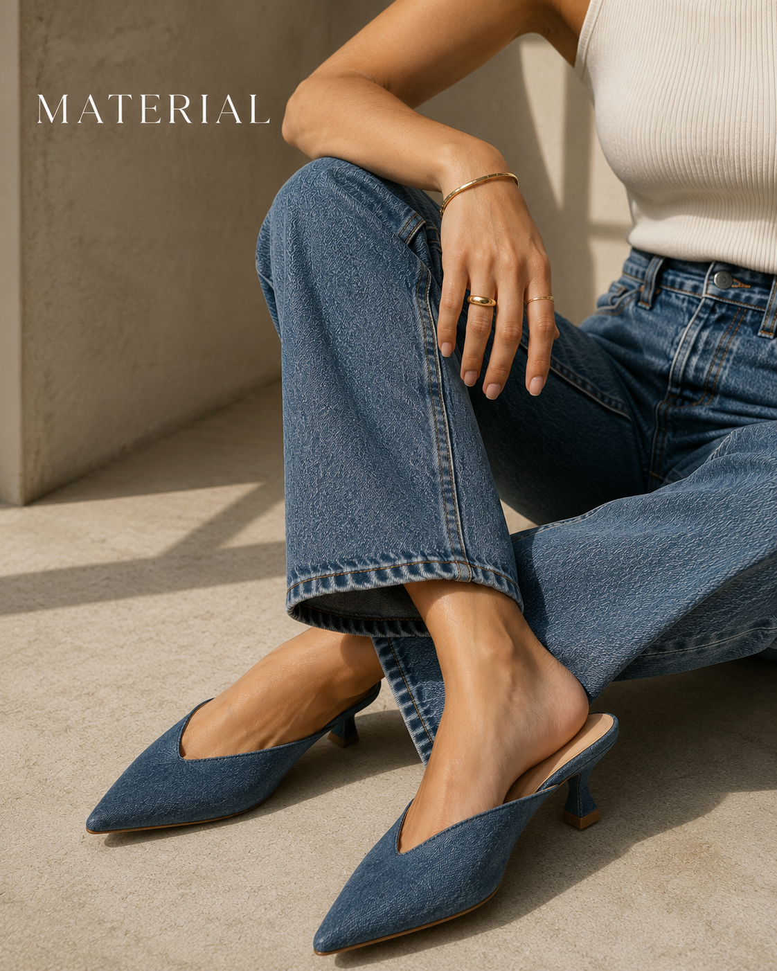 Cuevas Mule — Denim Blue