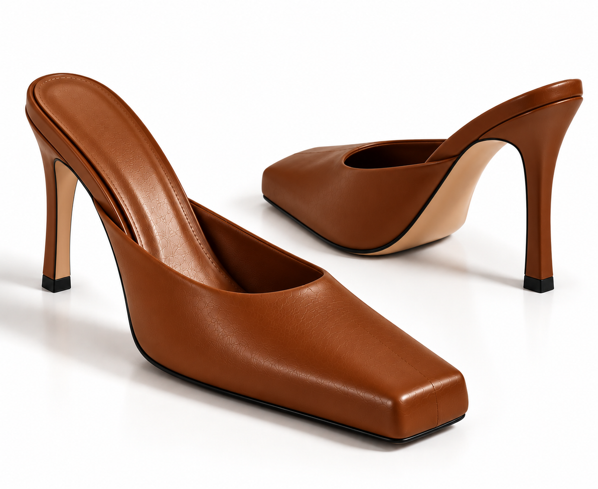 QUADRATA - Women's Leather Mule